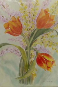 Spring Fling, watercolor by Maria Miller